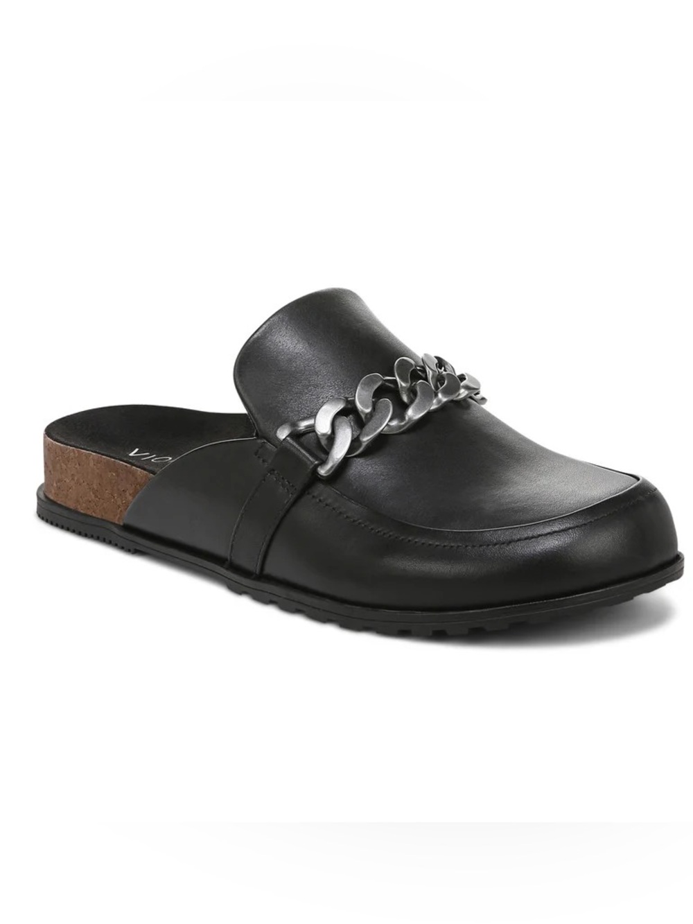 Vionic Georgie Mules, Black Leather, 9.5, EUC